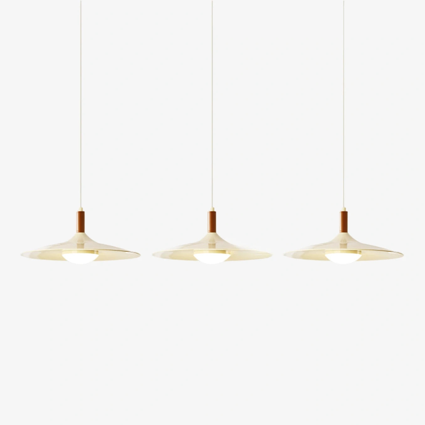 Cream Saucer Pendant Light