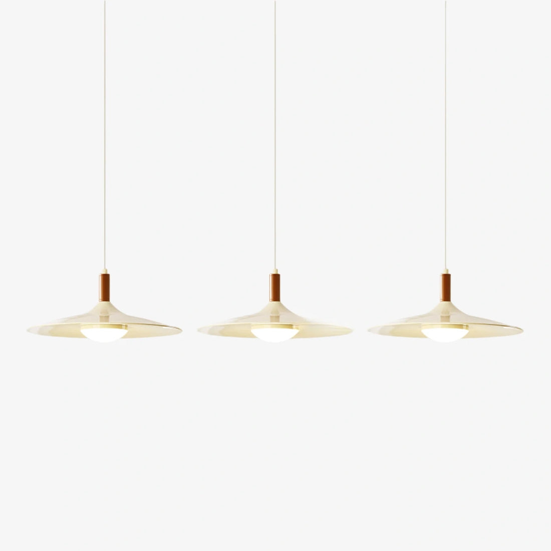 Cream Saucer Pendant Light