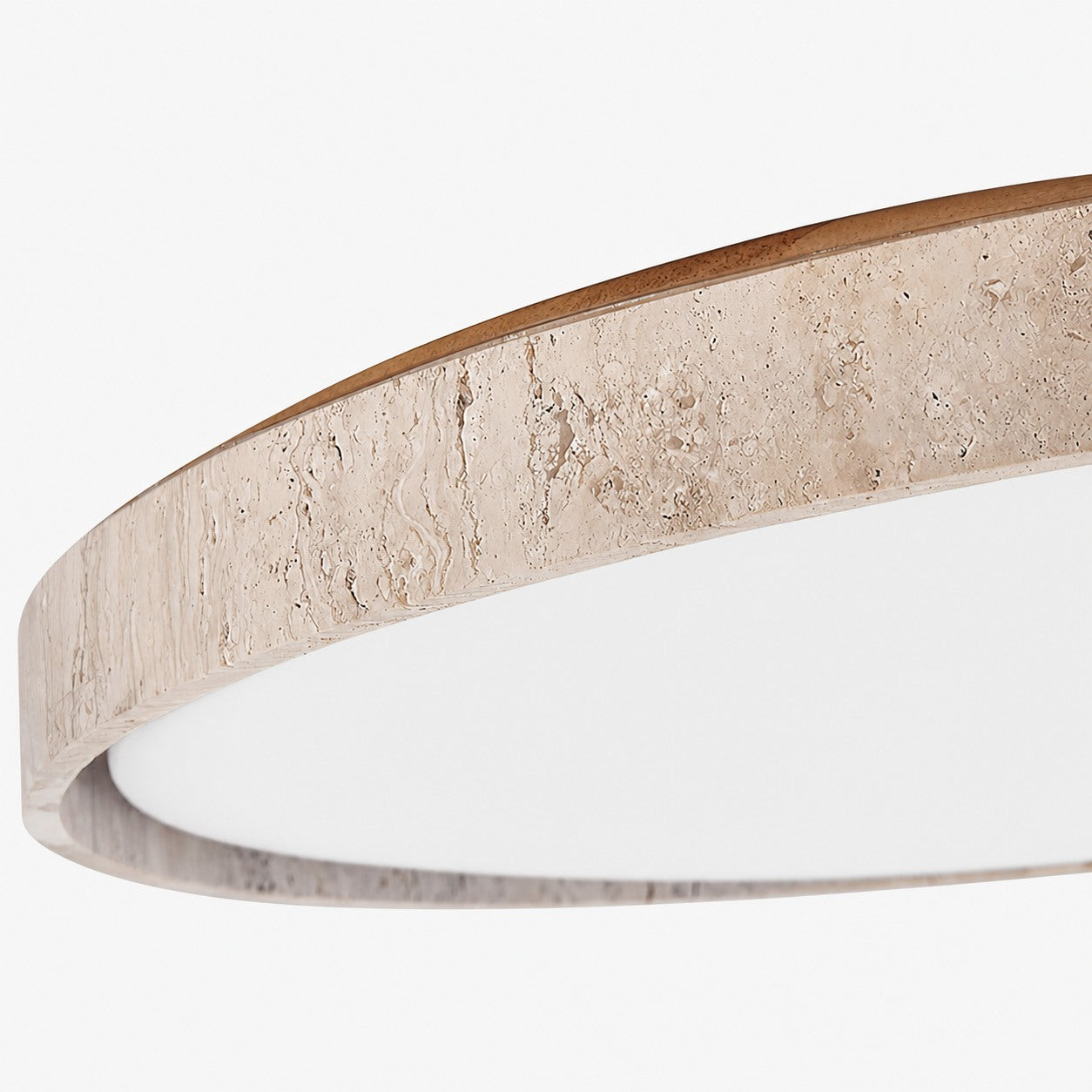 Ultra-thin Round Travertine Ceiling Lamp