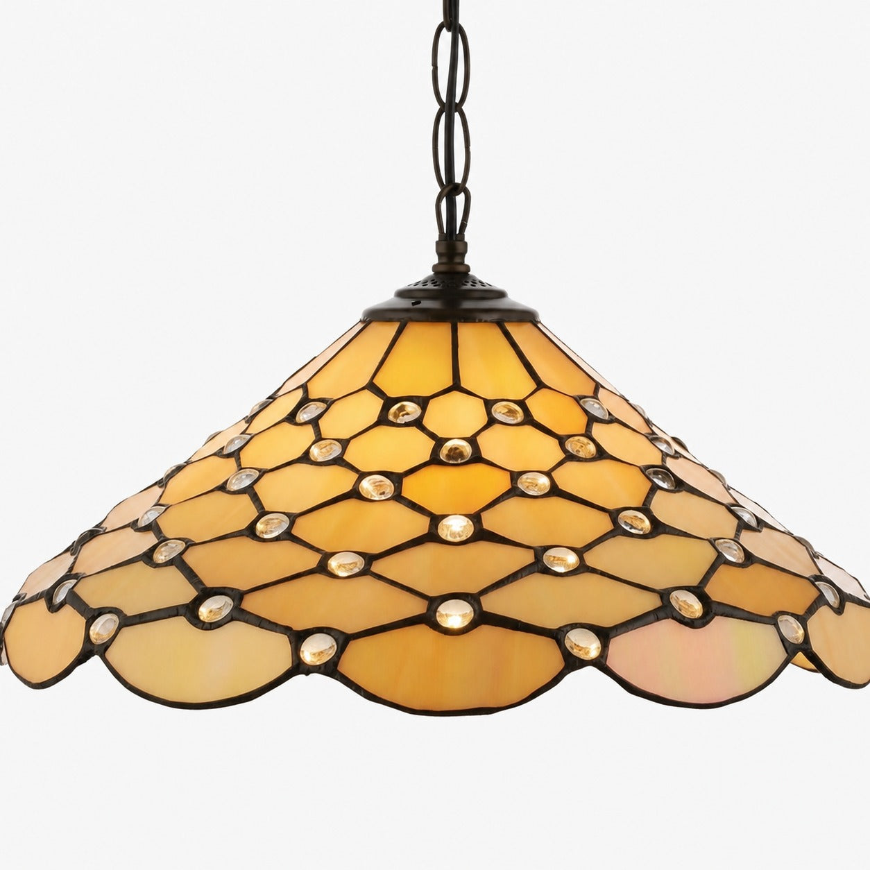 TF Pearl Pendant Light – With A Glass Shade and Adjustable Length for Dining and Kitchens