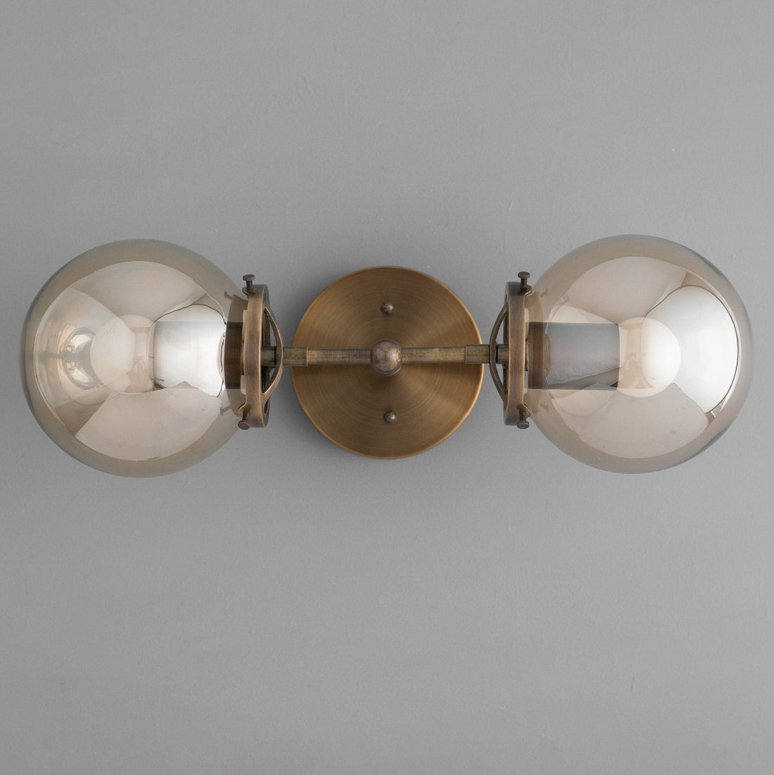 Lumio Globe Double Globe Vanity Wall Light - Rustic Farmhouse Bathroom Wall Fixture