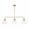 Novera Industrial 3 Light Linear Pendant Light - Modern Metal Style for Kitchen & Dining Room