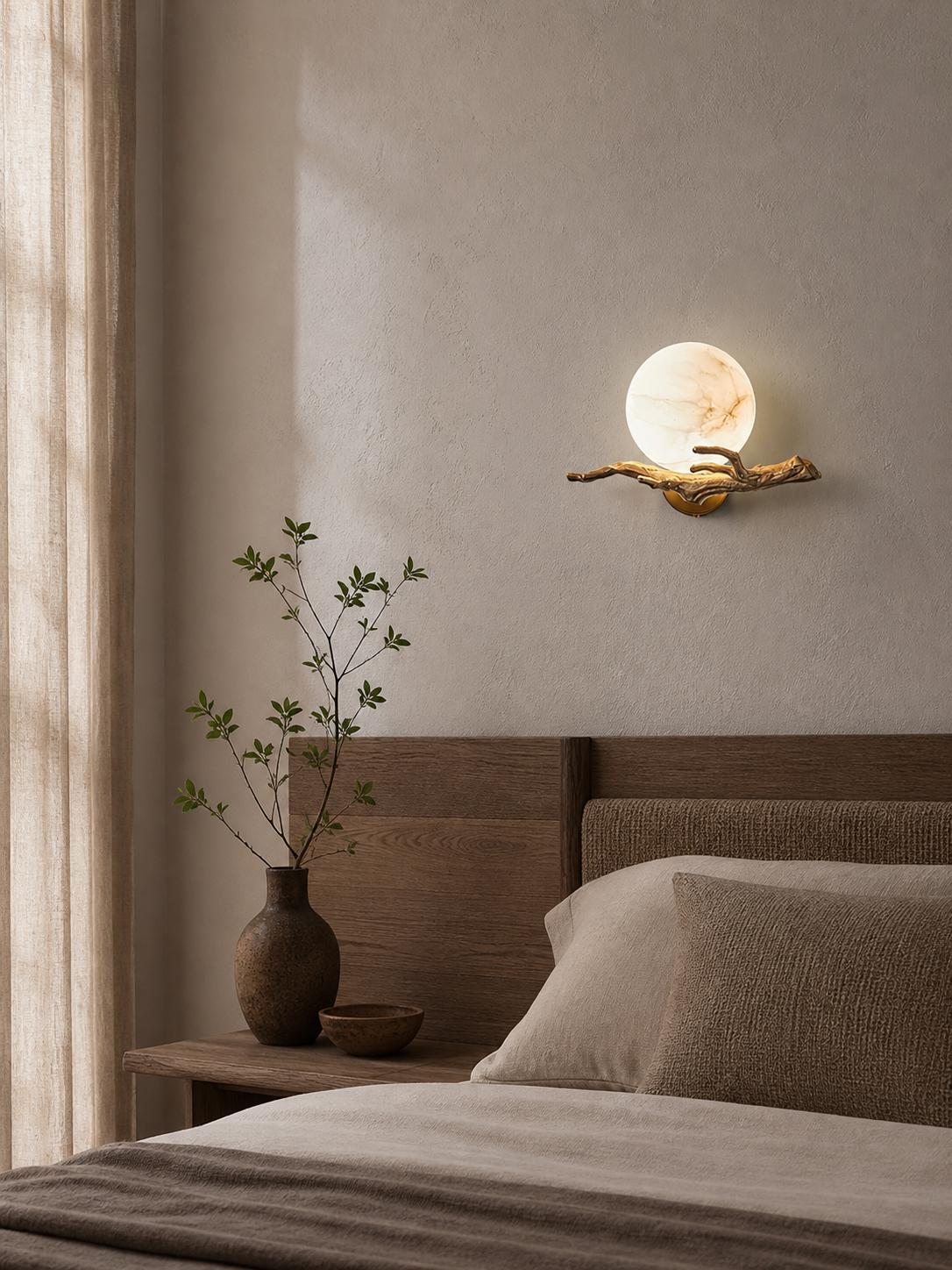 Retro Twigs Alabaster Wall Lamp