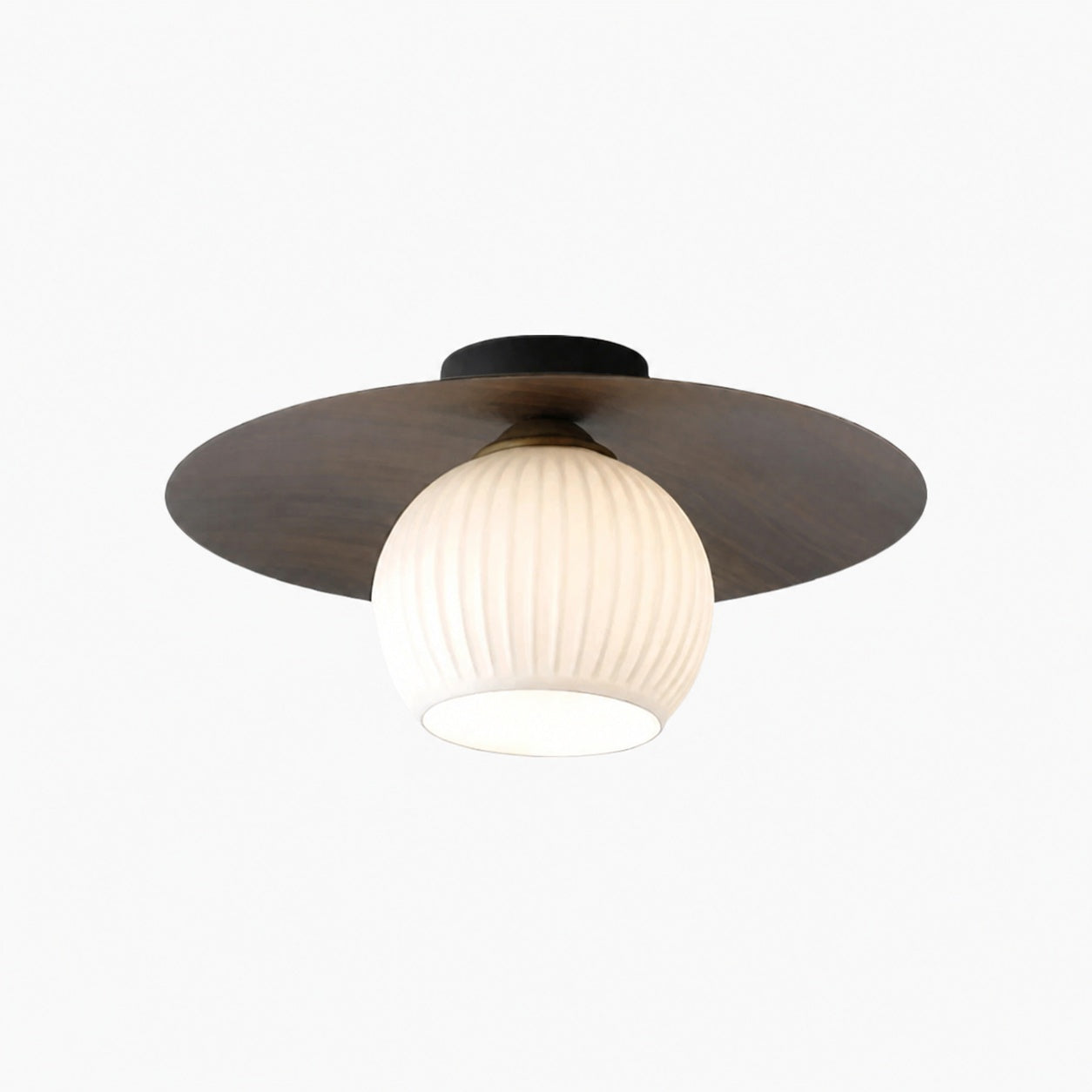 Domebora Vintage Style Dome Light Round Glass Flush Mount Lighting for Kitchen and Dining N05