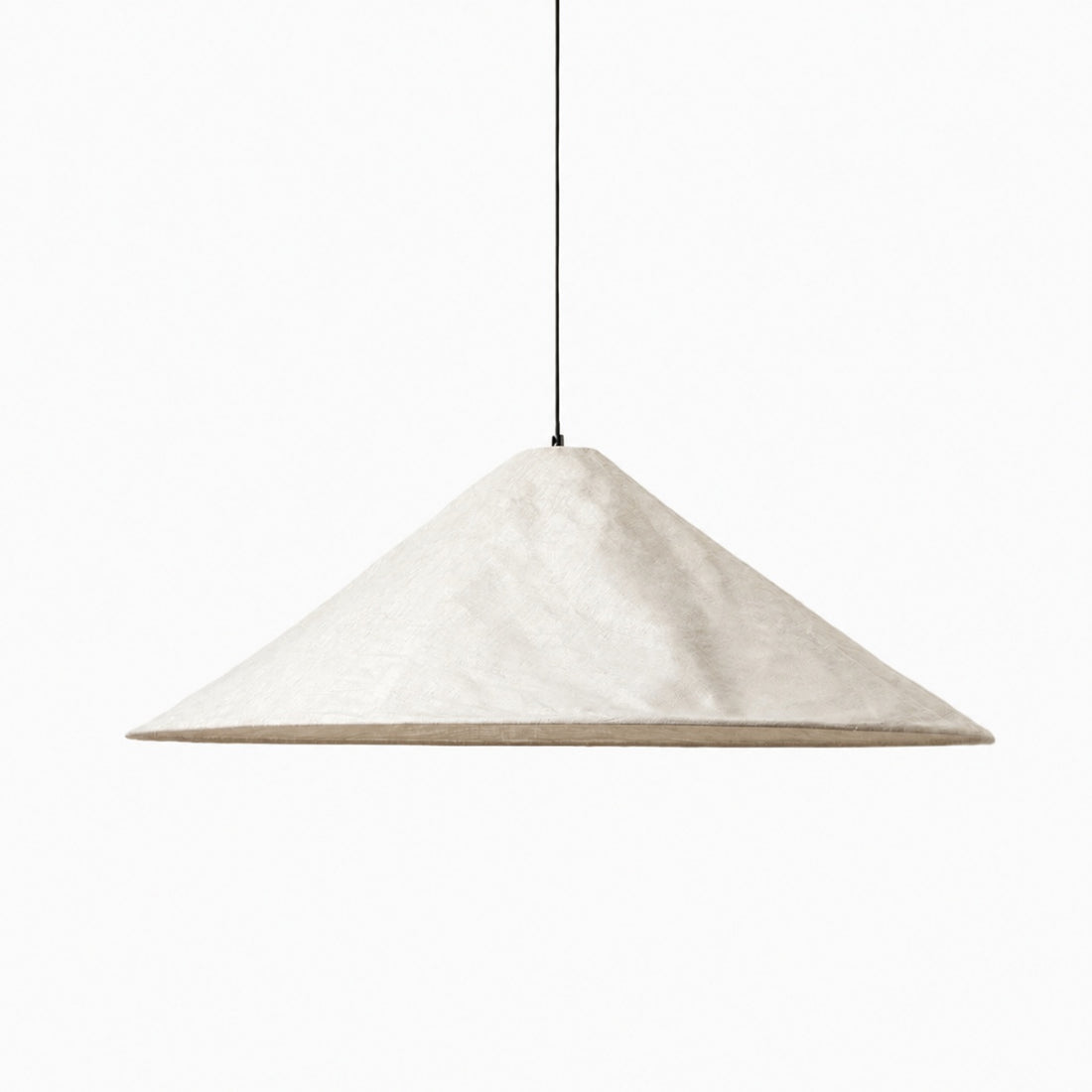 Zalen Textured Pleated Linen Pendant Lamp - Neutral Fabric Style Pendant Lamp for Bedroom & Living Room