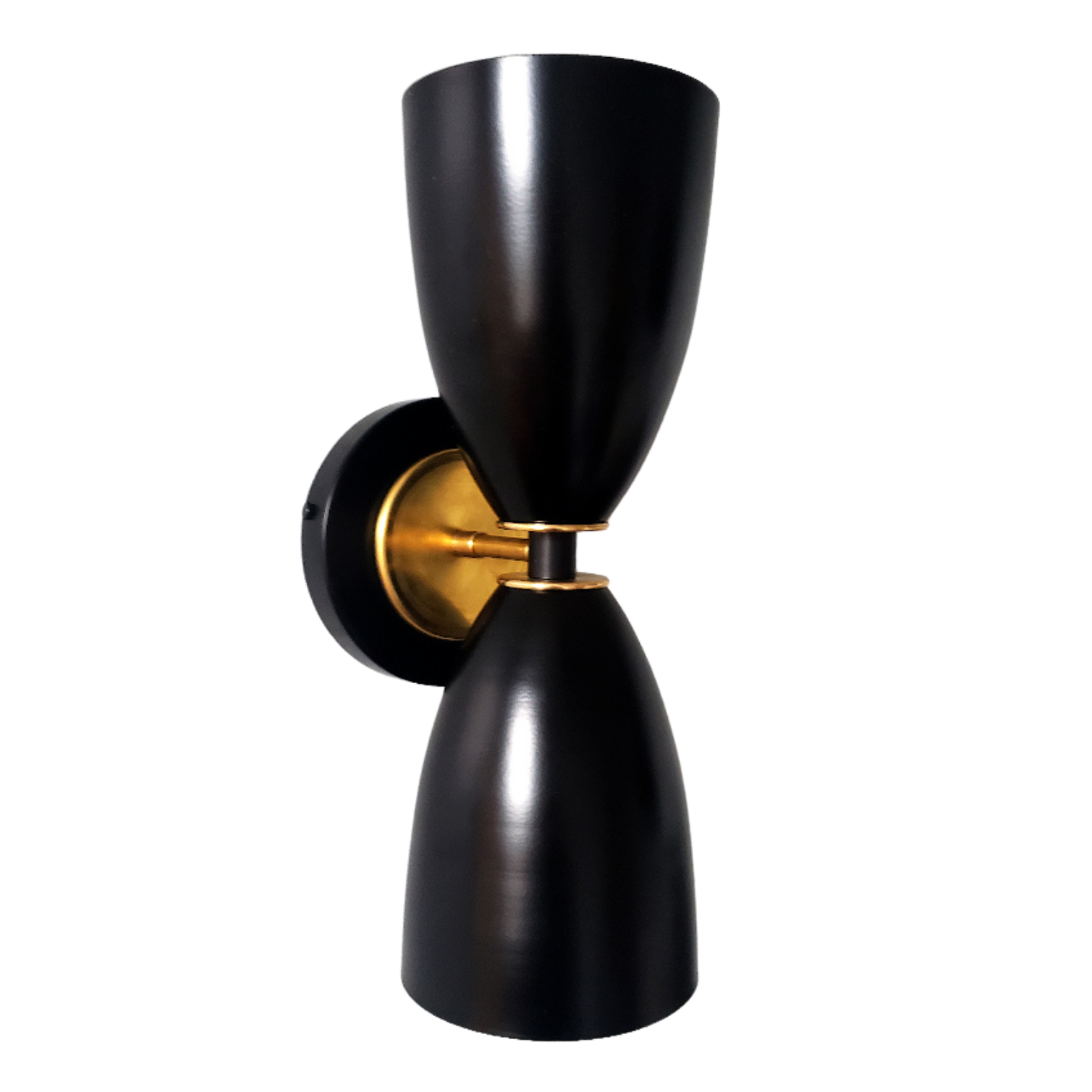 Large Shade Wall Sconce - Bathroom & Hall Lighting, Matte Black