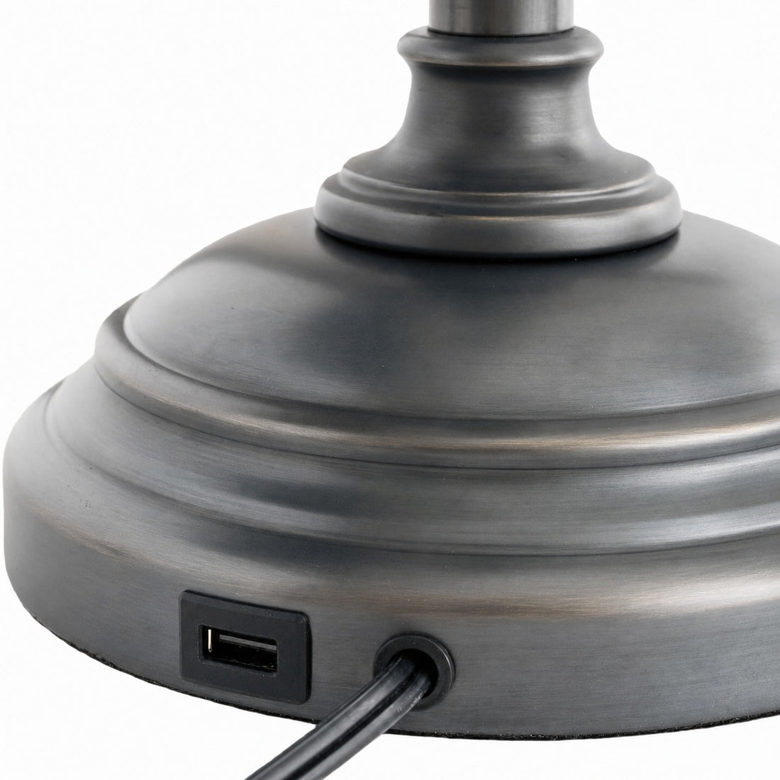 Nera USB Table Lamp – Adjustable Height Sleek Metal Modern Lamp for Office and Living Room