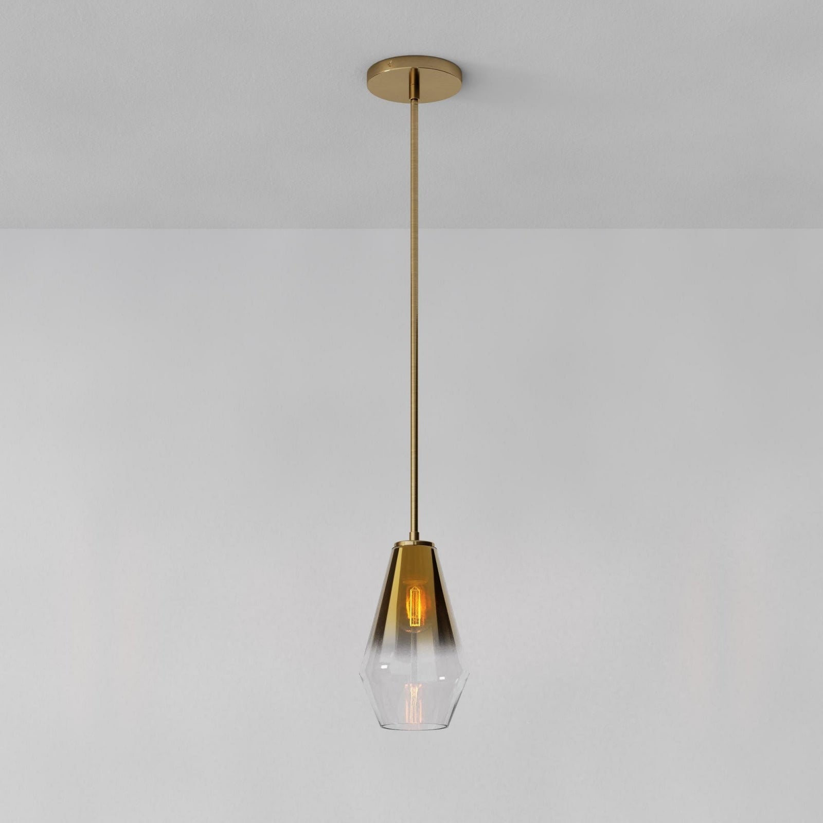 Merin Transparent Glass Sculpture Geometric Chandelier