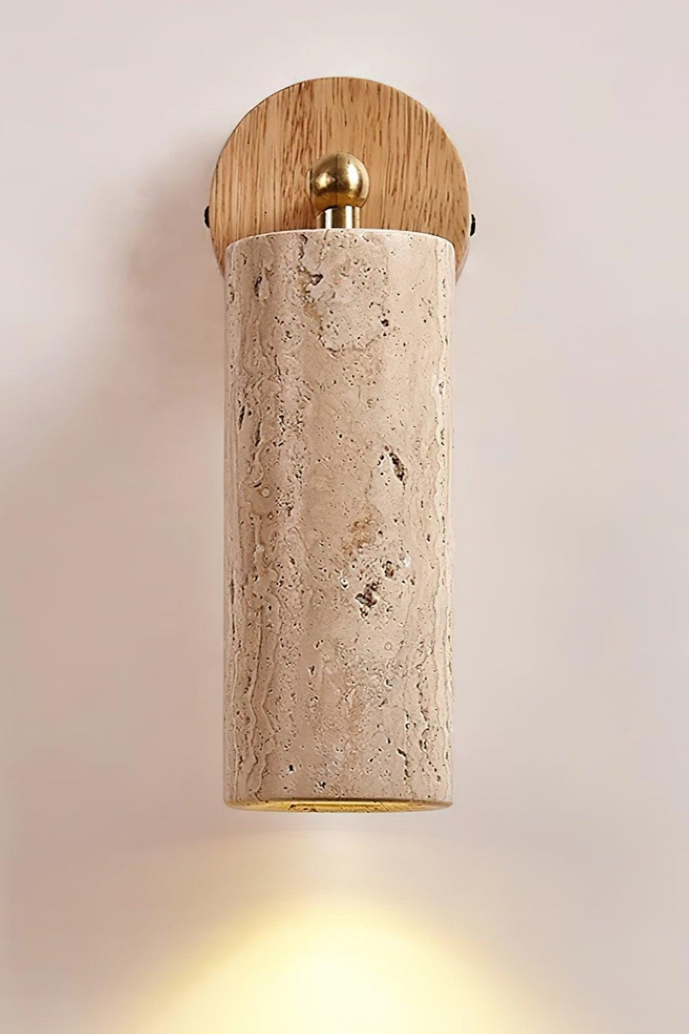 Mireille Modern Cylindrical Travertine Pivot Wall Light