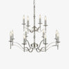 Tela Brass and Nickel Chandelier – Elegant Multi-Light Fixture for Foyers and Kitchens