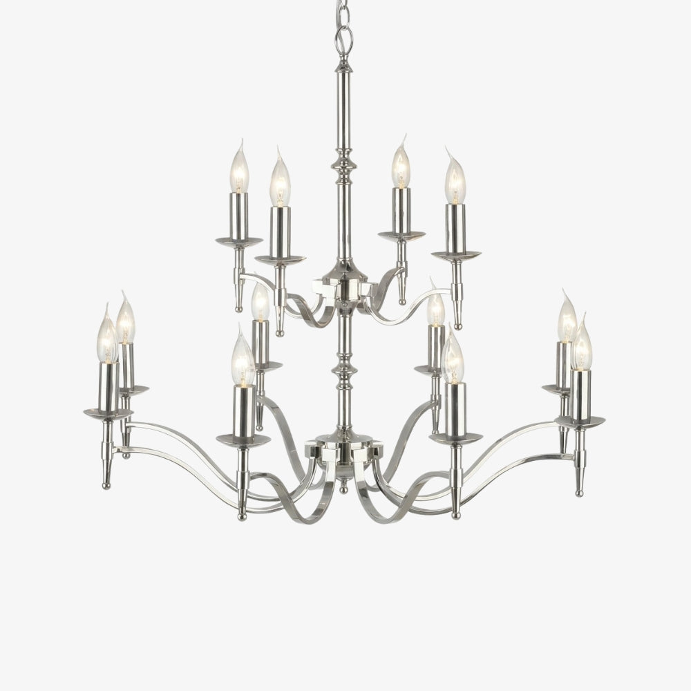 Tela Brass and Nickel Chandelier – Elegant Multi-Light Fixture for Foyers and Kitchens