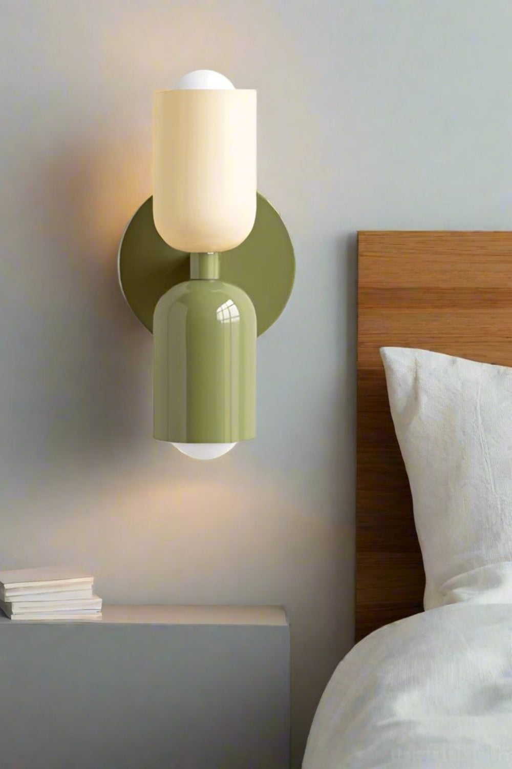 Double head macaroon color up and down wall sconce