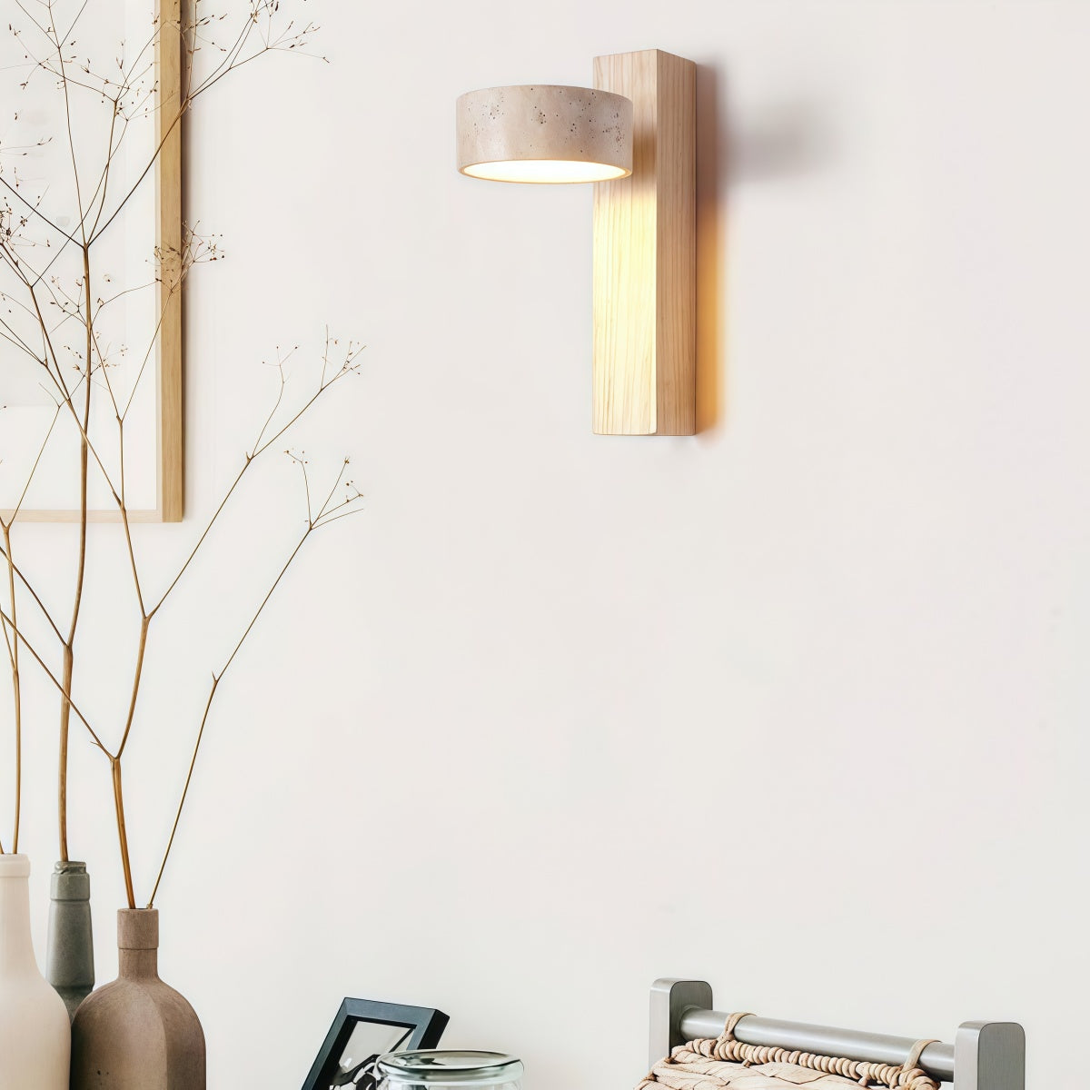 Nordic Travertine Rotatable Wall Lamp