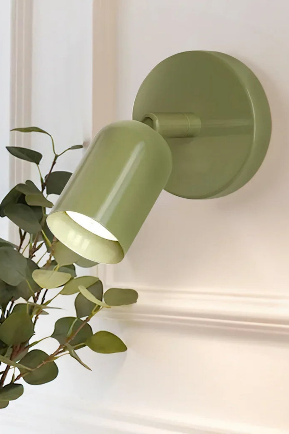 Cream Barrel Gimbal Head Wall Sconce