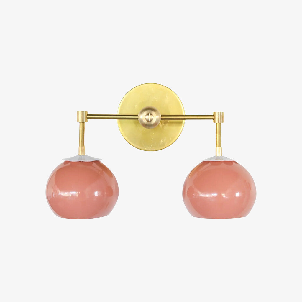 Daisy Wall Sconce - Double Globe Bubble Metal Multicolor Bath Light