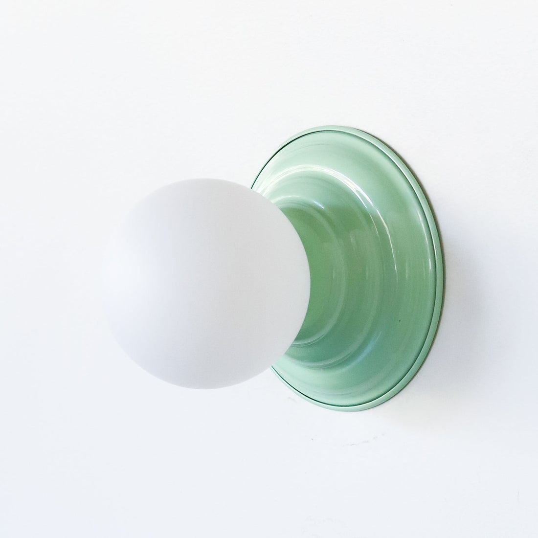 Retro Flushmount Ceiling Light or Wall Sconce - Minimalist Glass Globe