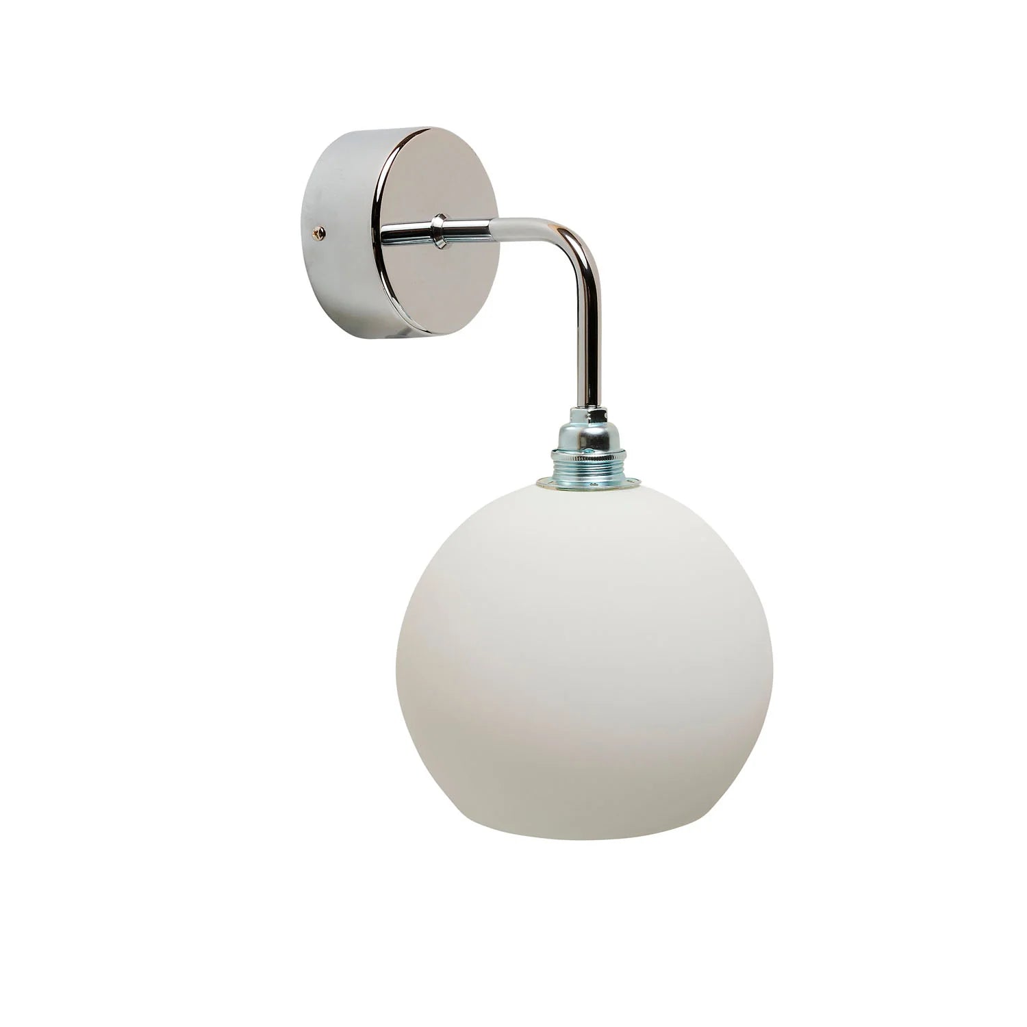 Modern Blown Glass Wall Sconce - Frosted Milk Glass Wall Lamp