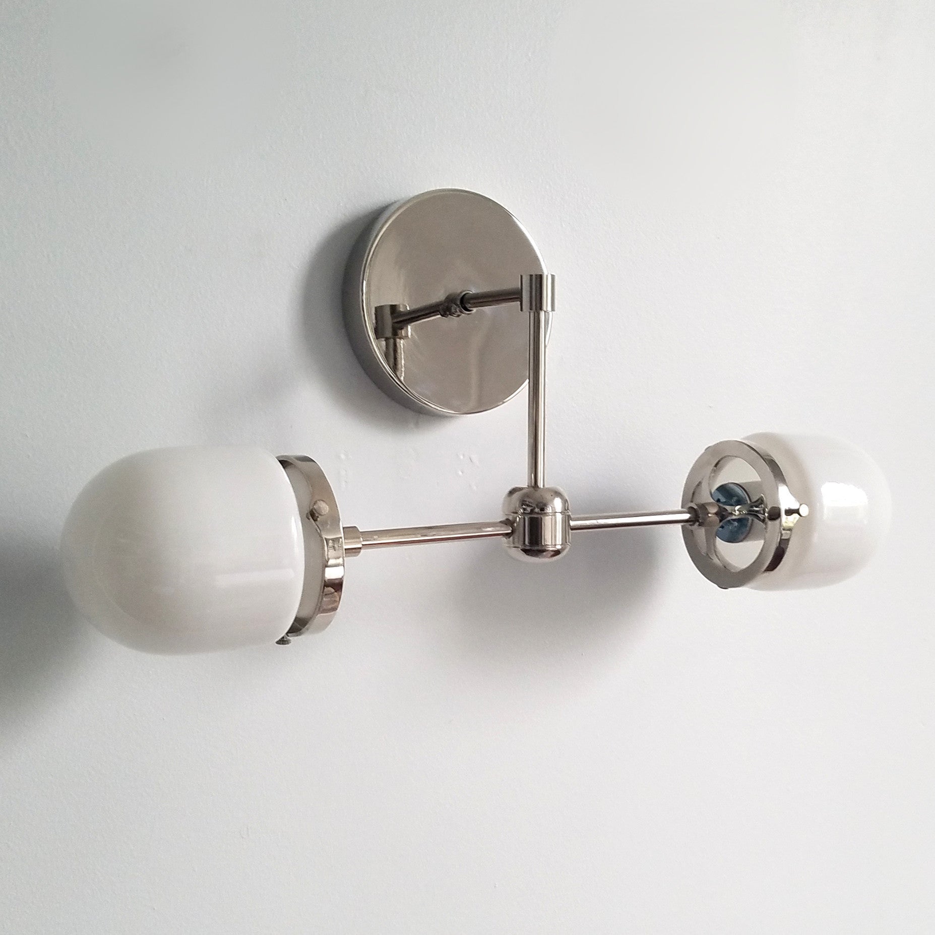 Coastal Nautical Hanging Double Glass Wall Sconce