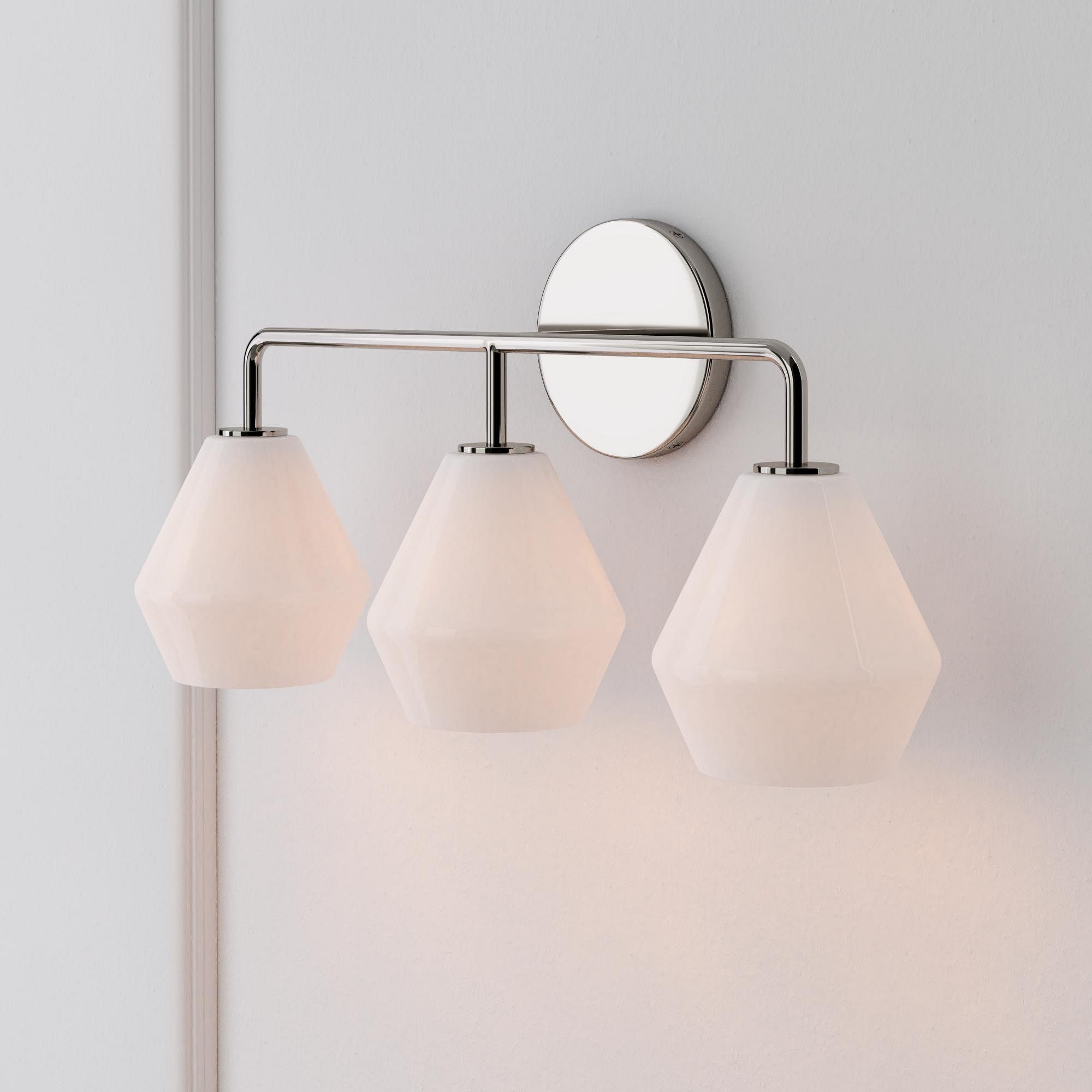 Merin Multi Head Dressing Table Wall Lamp - Metal And Glass Sculptural Lamp