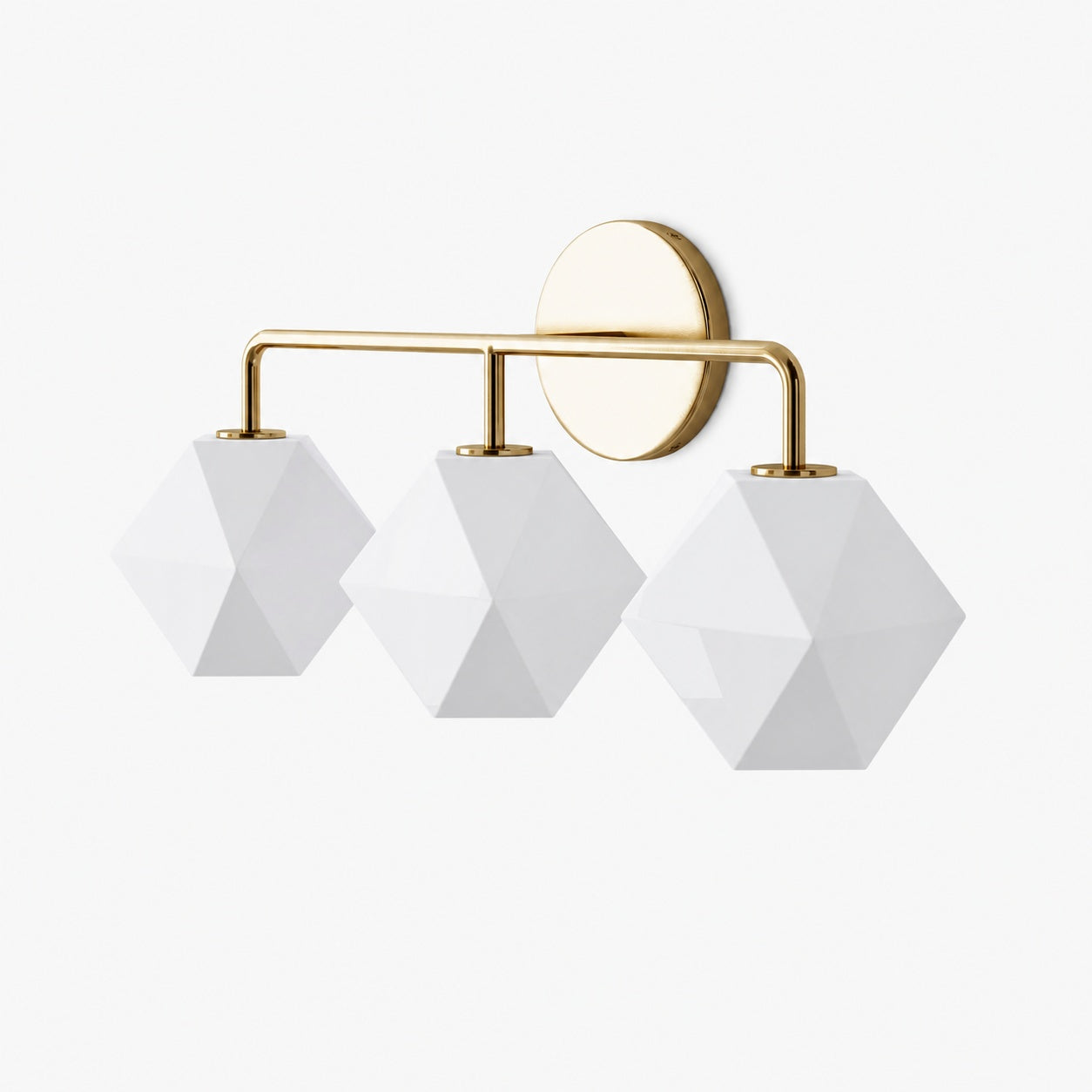 Talvior Geometric Modern Bathroom Sconce - Faceted Shade Light in Luxe Finishes