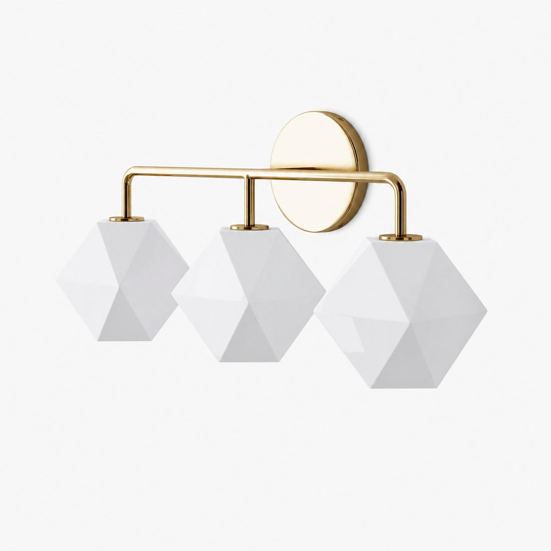 Talvior Geometric Modern Bathroom Sconce - Faceted Shade Light in Luxe Finishes