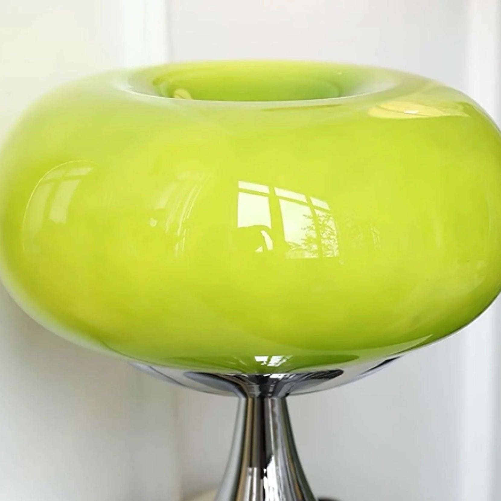 Lollora Decorative Table Lamp - Sculptural Glass Accent Light for Bedroom or Living Room