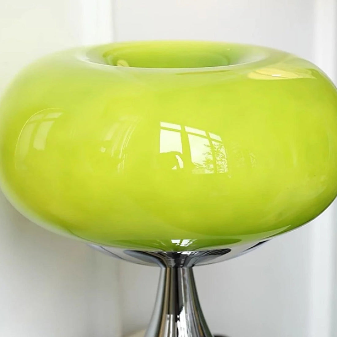 Lollora Decorative Table Lamp - Sculptural Glass Accent Light for Bedroom or Living Room