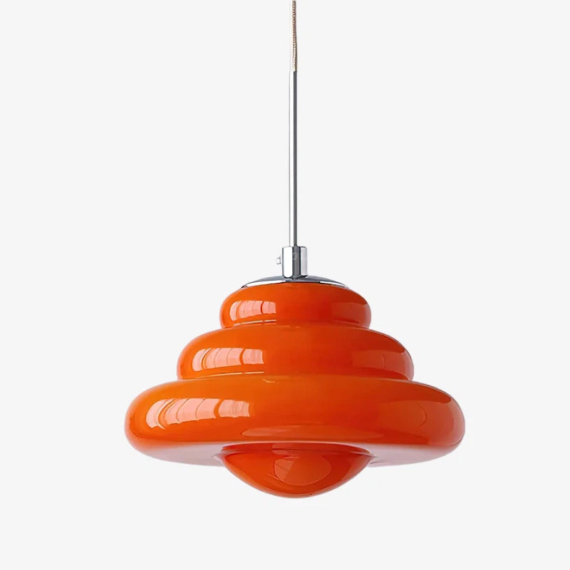 Bomiello Modern Layered Glass Pendant Light - Sculptural Minimal Light for Living Room or Bedroom