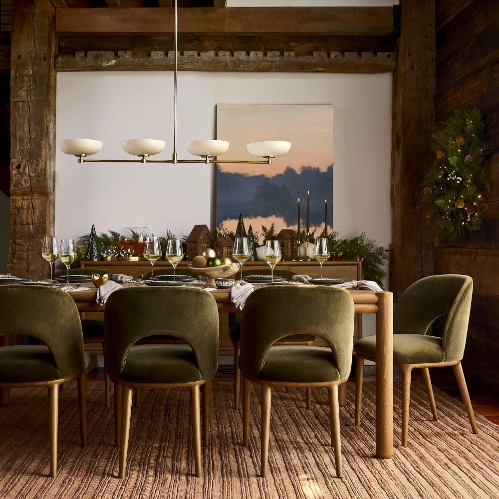 Vega Glass Mid-Century Modern Globe Chandelier with Glass Shades for Dining Room and Kitchen Island