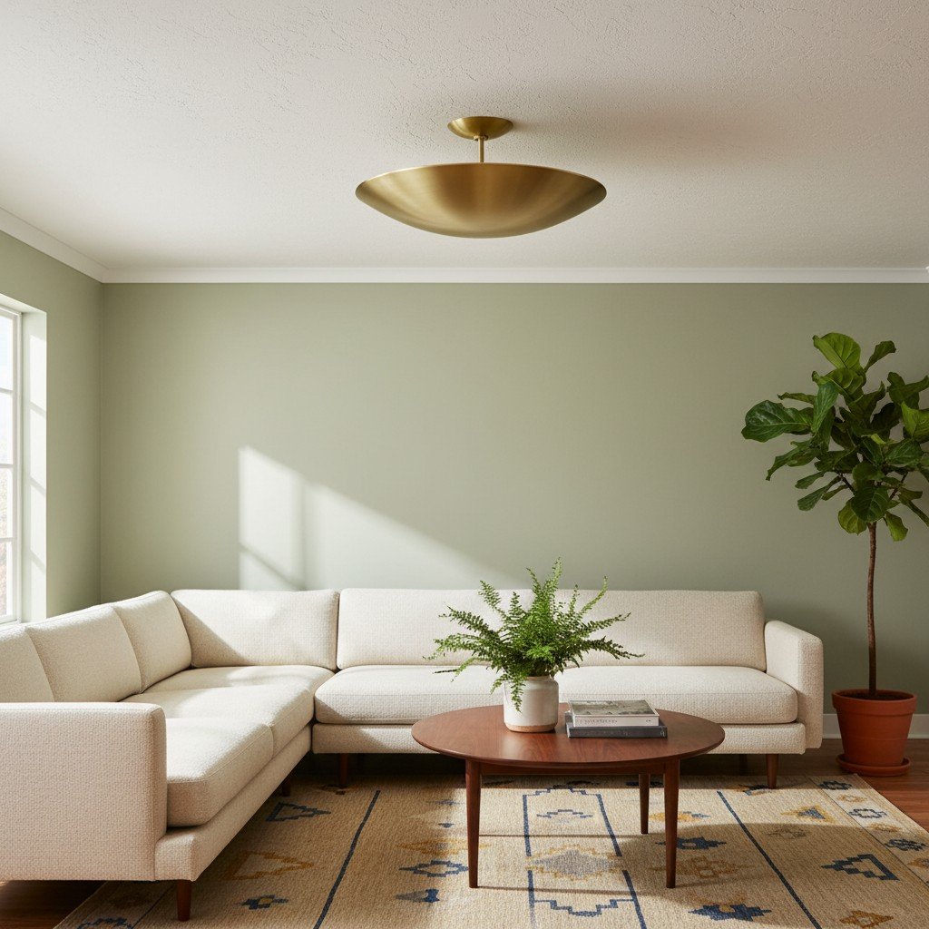 Plara Flush Mount - Rounded Minimalist Dome Metal Ceiling Light for Hallway