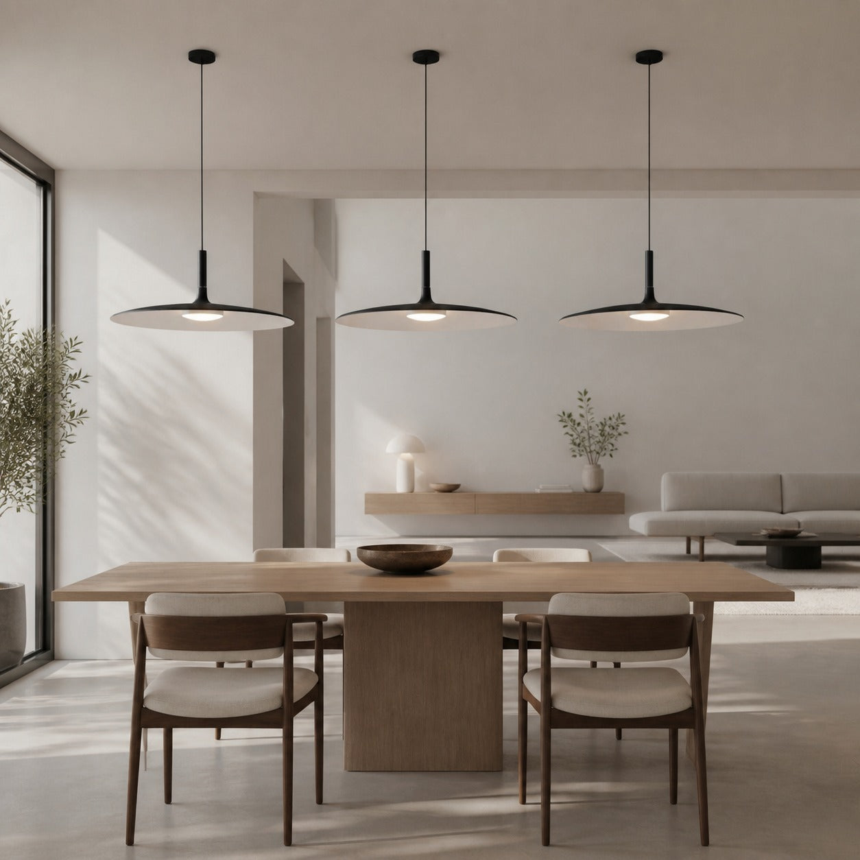 Alphomo Industrial Pendant Light - Minimalist Hanging Lamp for Kitchen Island and Dining Table N04