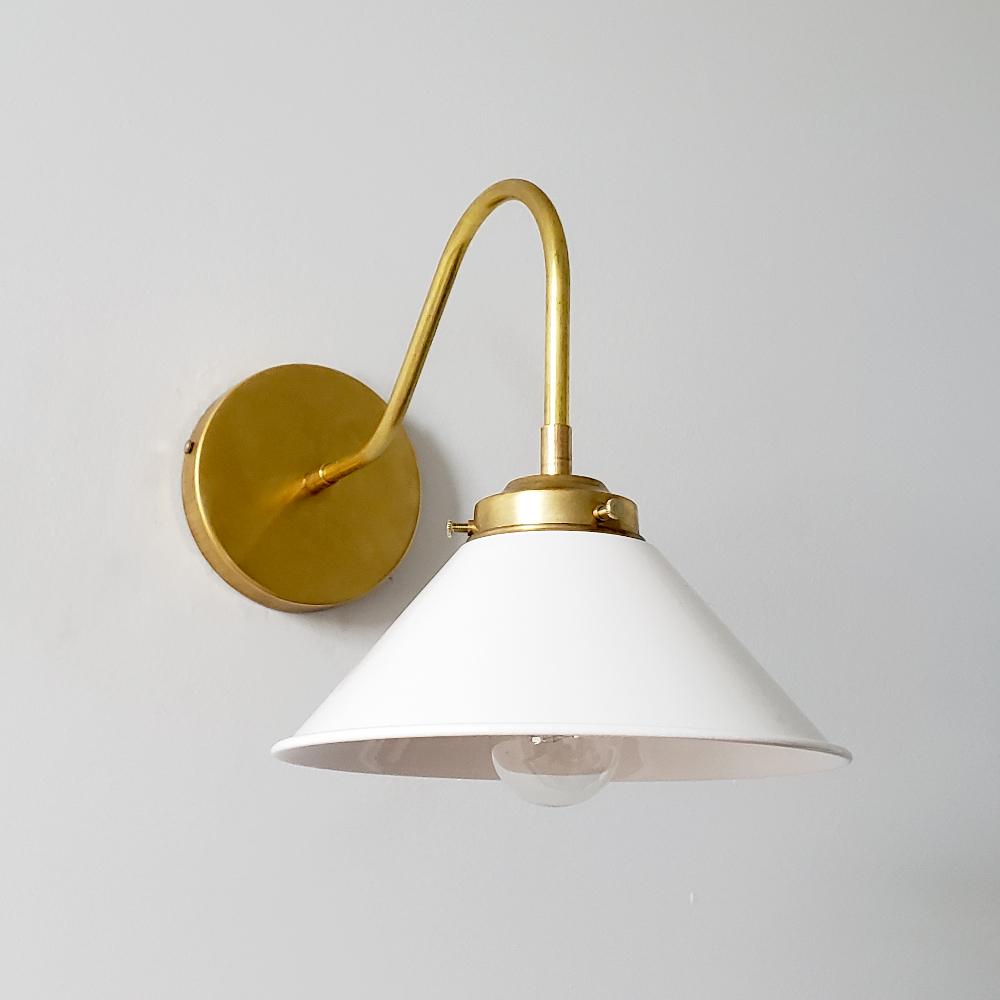 Curved Arm Wall Sconce - Accent Lighting For Bedroom & Hallway