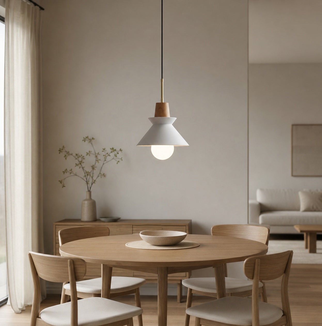 Halotaper Minimalist Tapered Pendant Lamp – Contemporary Decorative Lighting for Home
