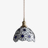 Vintagia Pendant Light Floral Pattern Decorative Hanging Lamp - Artistic Glass Style for Dining Rooms
