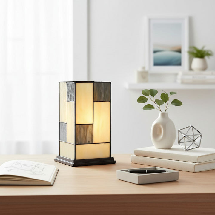 TF Manchester Square Table Lamp - Classic Glass for Living Room and Bedroom