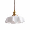 Aluneroa Vintage Inspired Flower Pendant Lamp Soft Curved Silhouette for Interior Lighting
