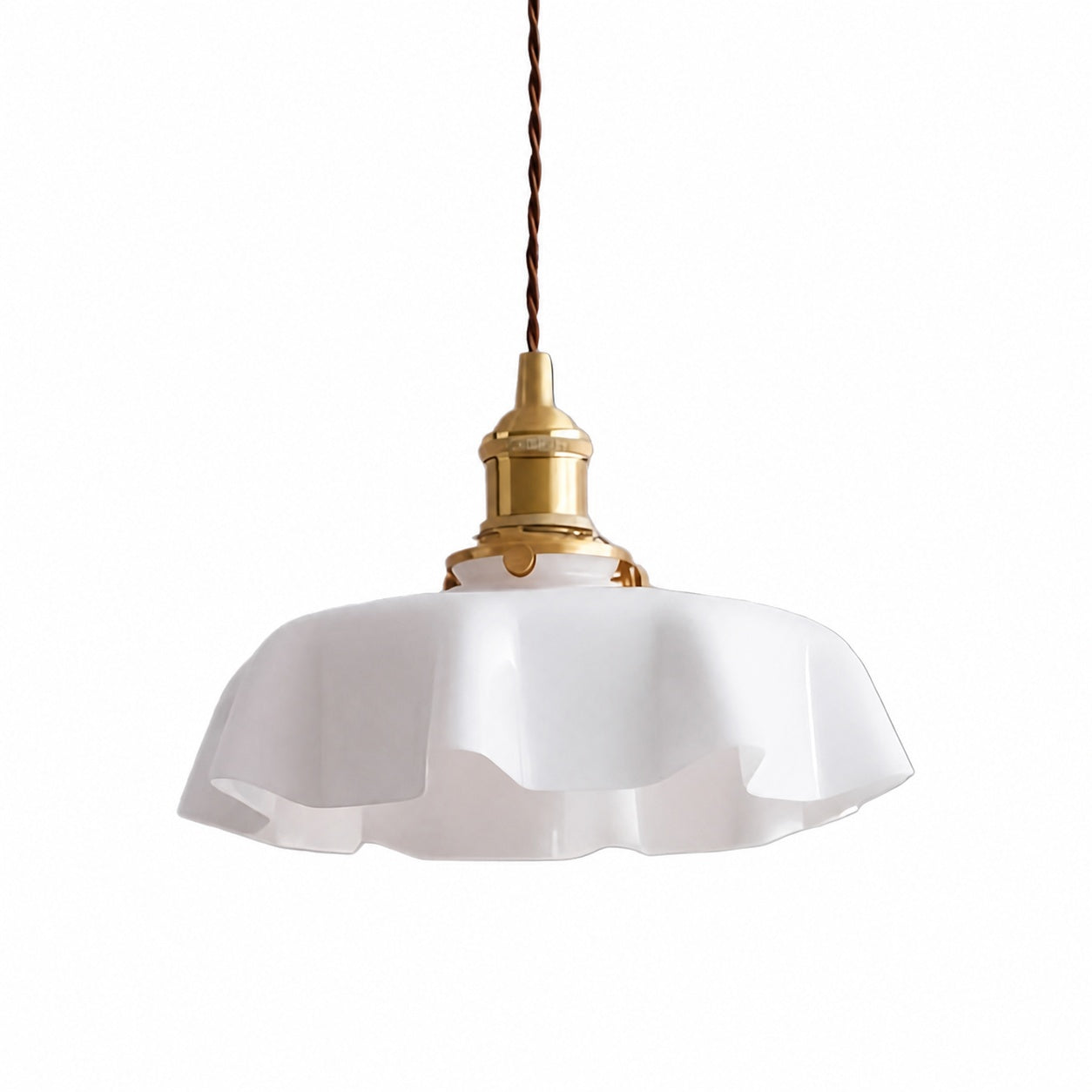 Aluneroa Vintage Inspired Flower Pendant Lamp Soft Curved Silhouette for Interior Lighting
