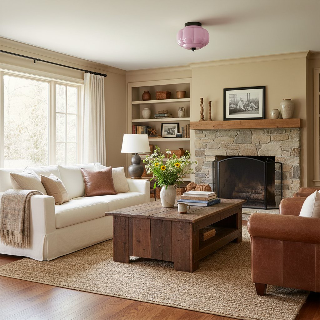 Vintage Eloise Milk Glass Flush Mount Ceiling Light - Vintage Charm Soft Glow