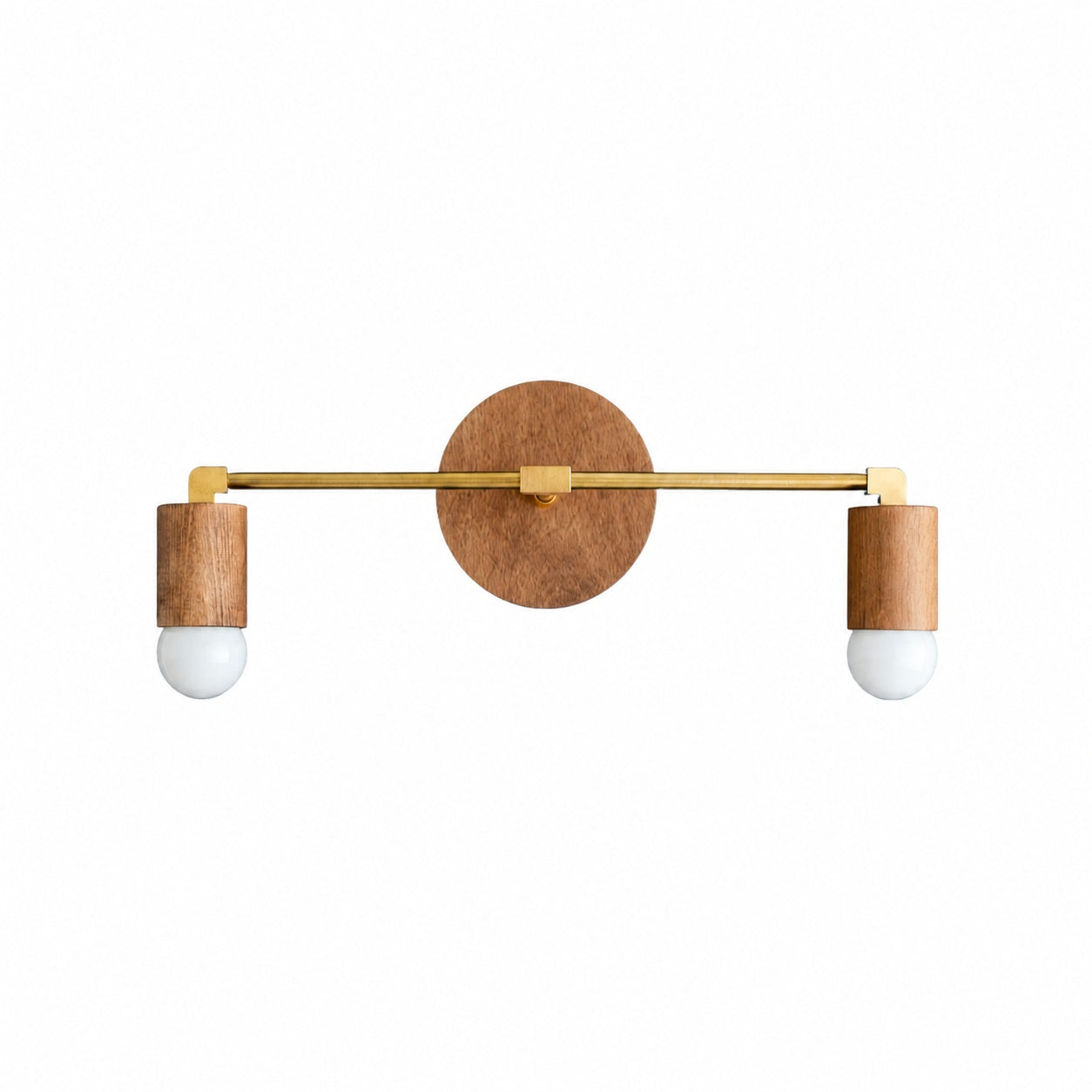 Mobilux Line Wood and Vanity Light - Bohemian Bathroom Lighting Fixture