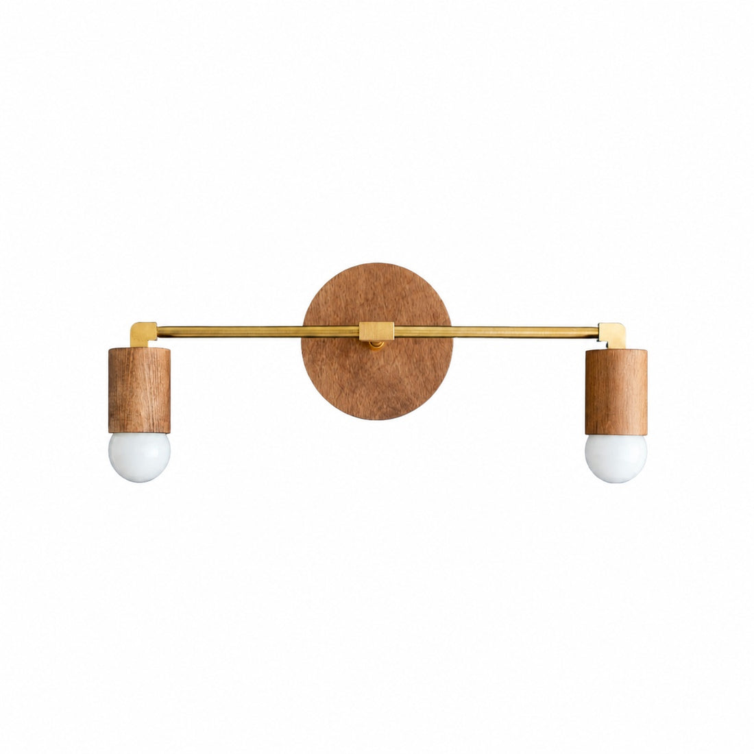 Mobilux Line Wood and Vanity Light - Bohemian Bathroom Lighting Fixture