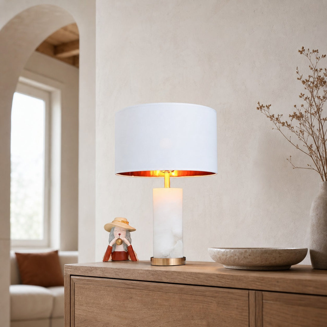 Lineham Alabaster Table Lamp