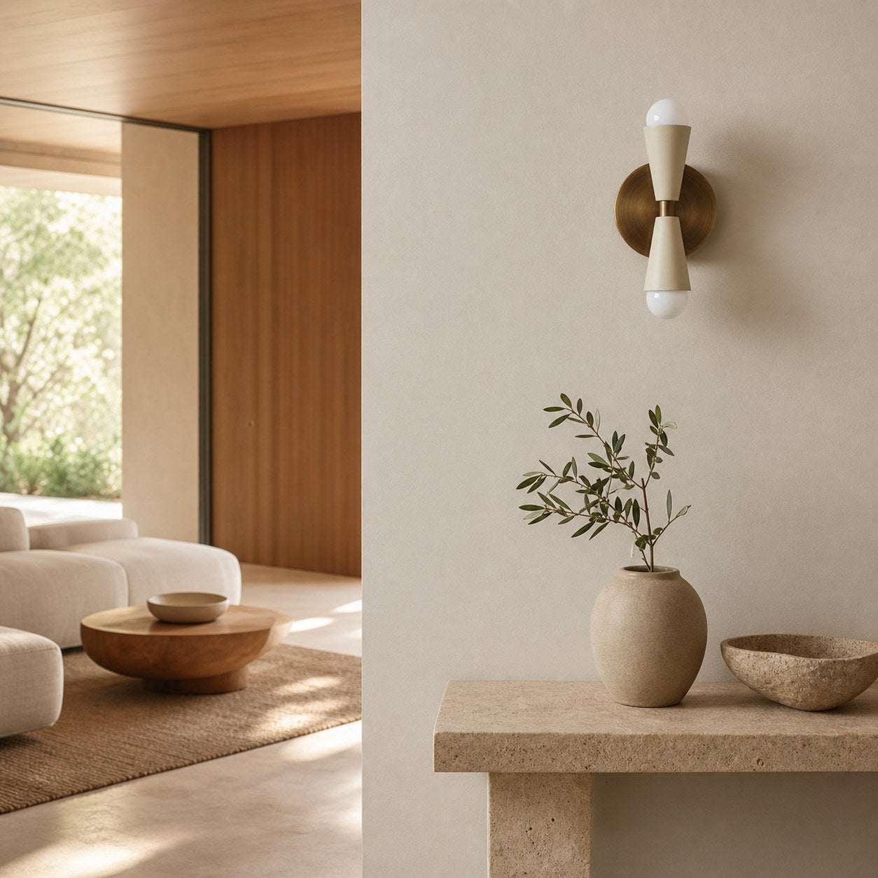 Pyralis Cone Linear Statement Wall Sconce - Modern Two Light Fixture