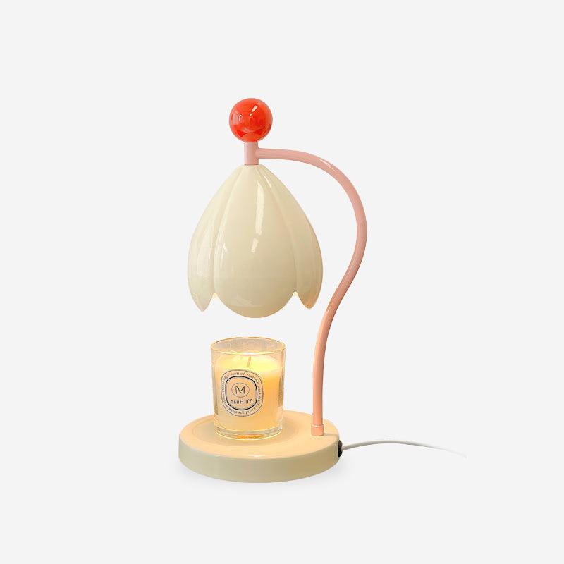 Flower - Shaped Wrought Iron Table Lamp