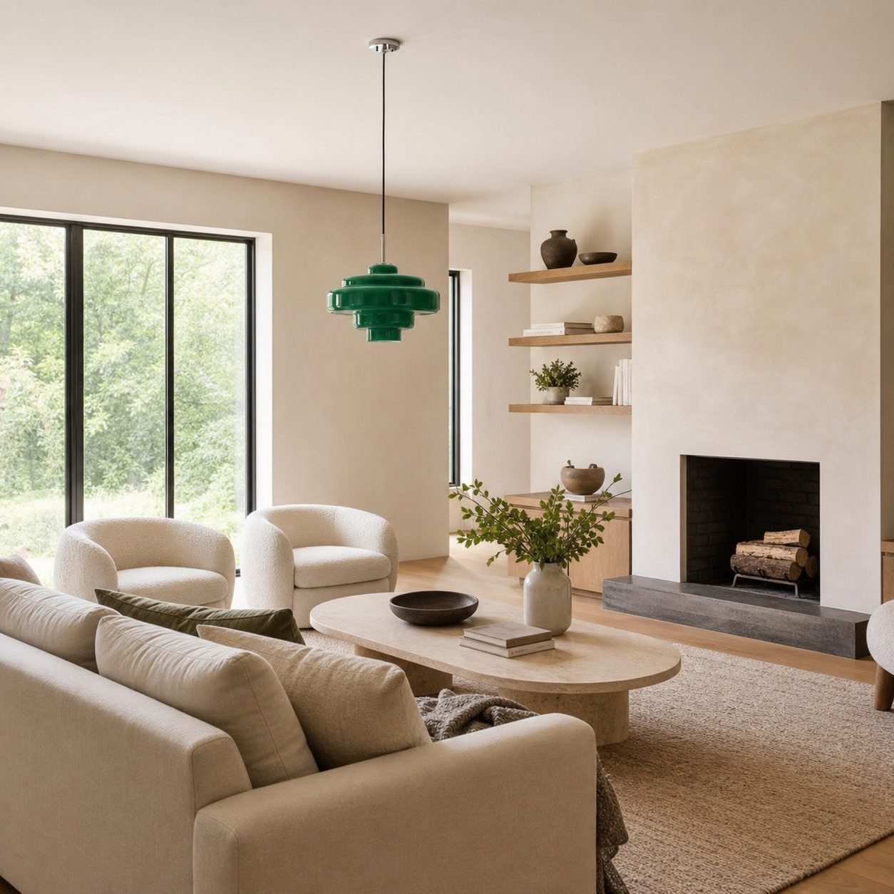 Koloro Millie Glass Pendant Light - Retro Style with Modern Elegance