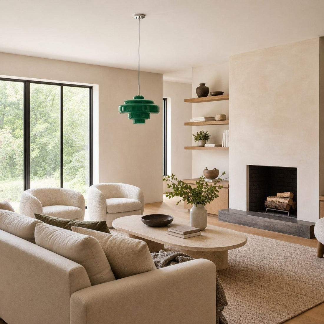 Koloro Millie Glass Pendant Light - Retro Style with Modern Elegance