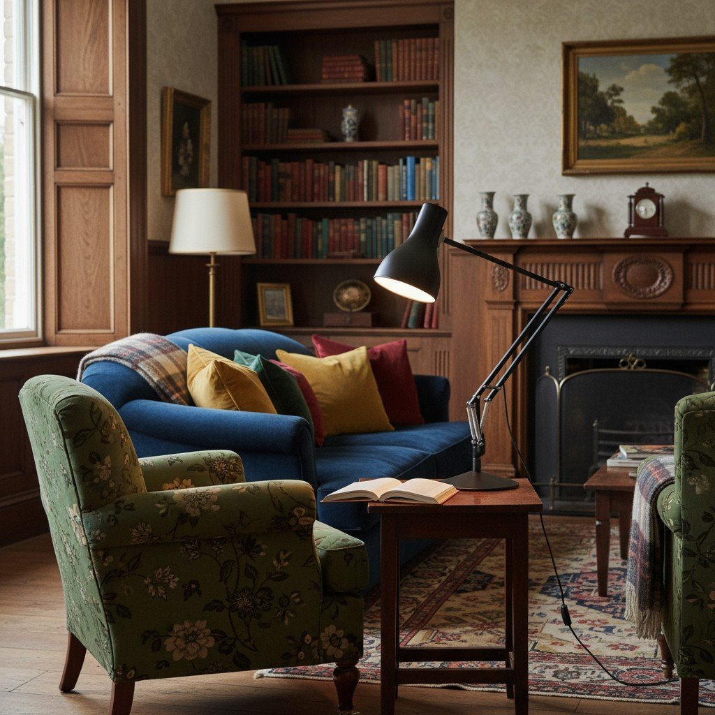 Type 75 Adjustable Table Lamp with Articulated Arm for Home Office