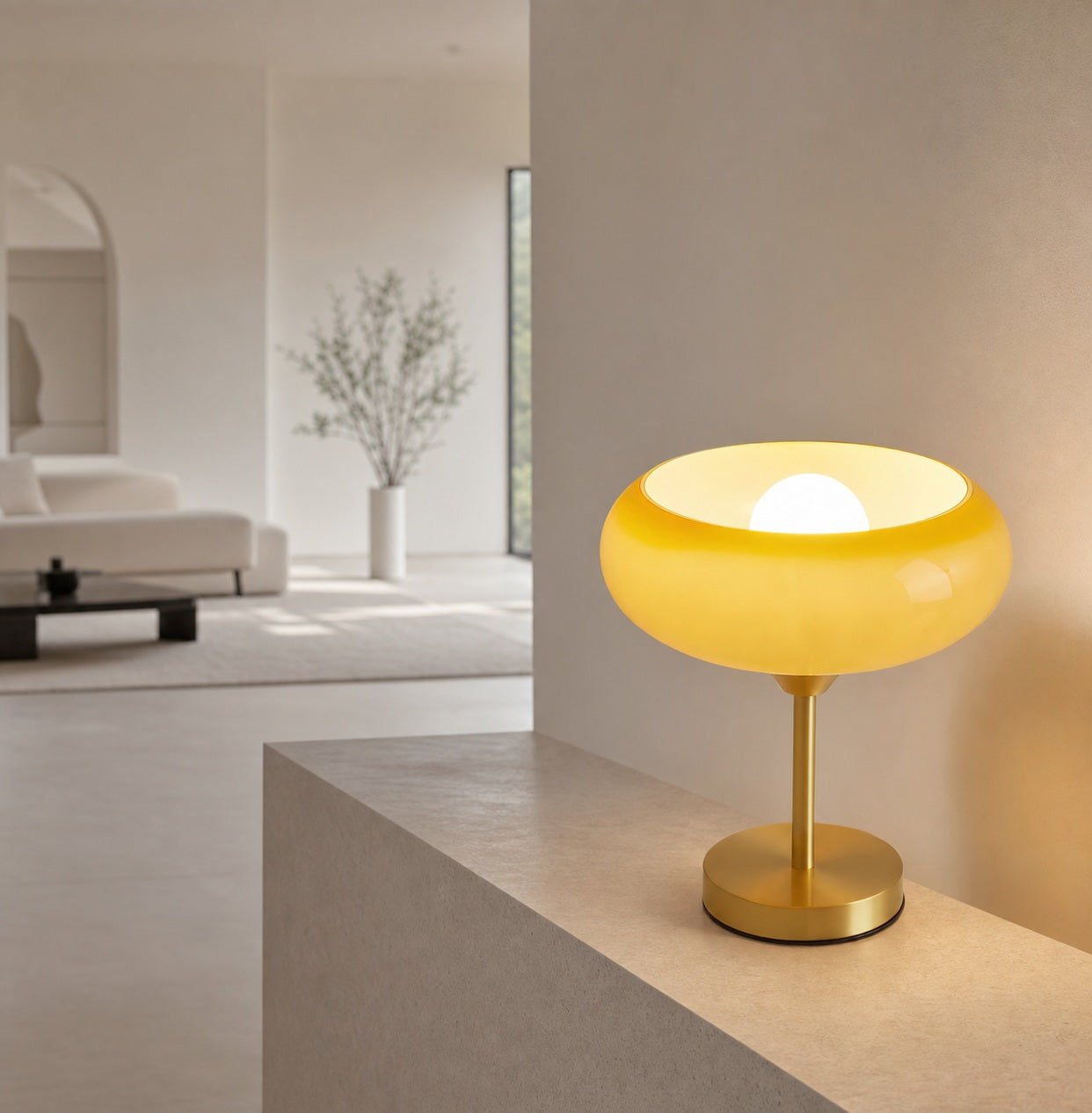 Egg Tart Glass Table Lamp