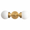 Lumio Globe Modern Geometric Sconce - Two Light Bathroom Vanity Lighting