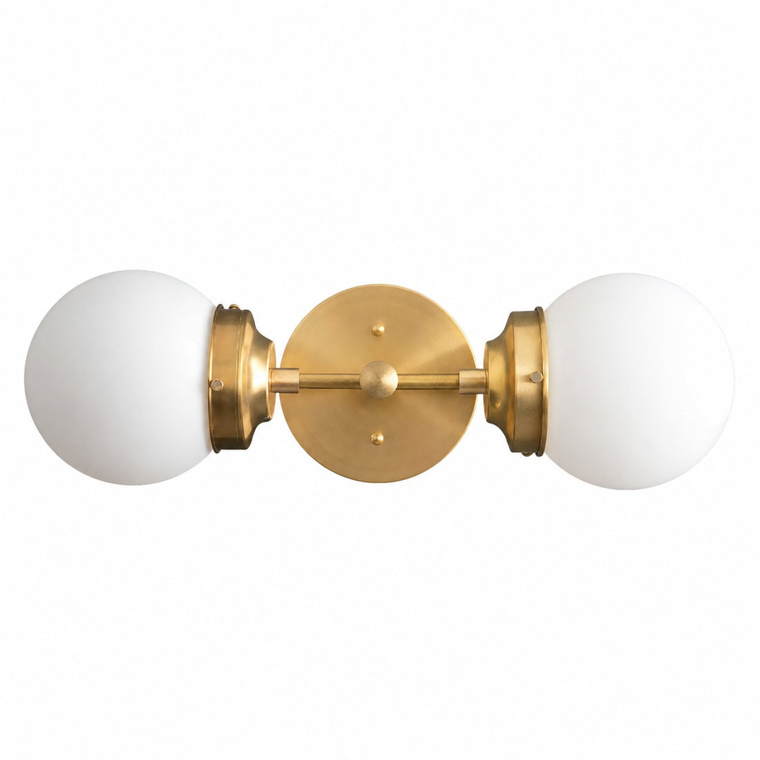 Lumio Globe Modern Geometric Sconce - Two Light Bathroom Vanity Lighting
