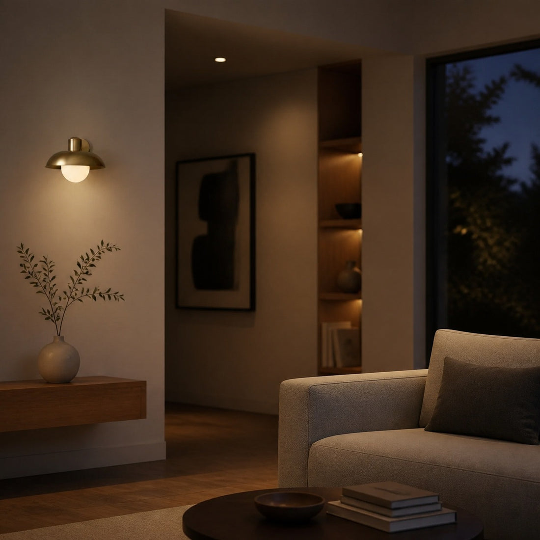 Cordax Industrial Modern Wall Lamp – Soft Opal Glass Glow for Hallway or Bedroom
